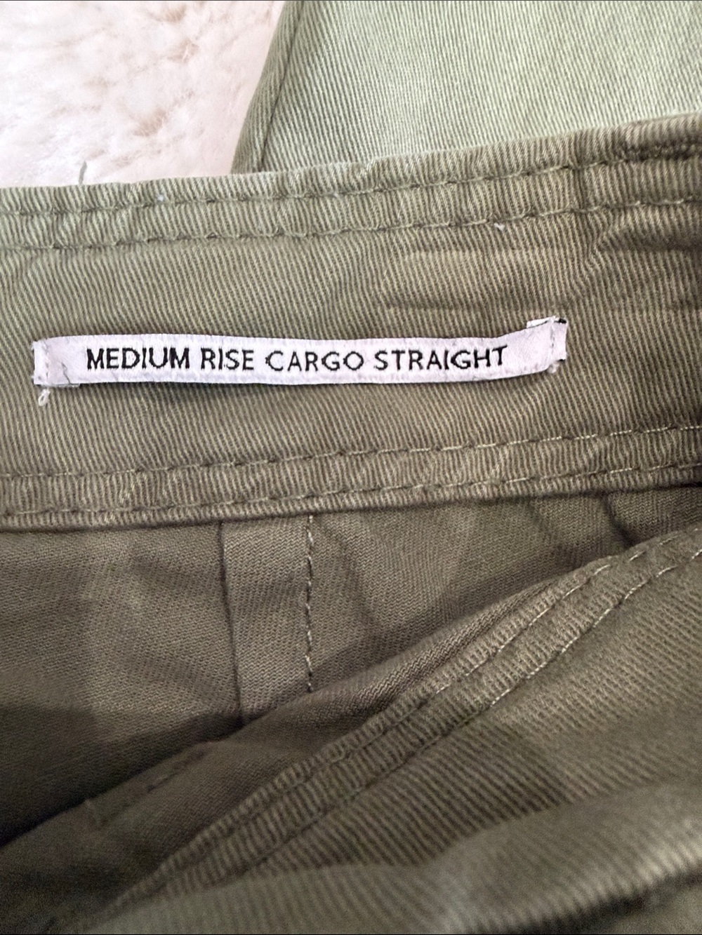 Bershka ,Size 2,Olive Green Cargo Pants - Classic Utility Style - Picture 15 of 17